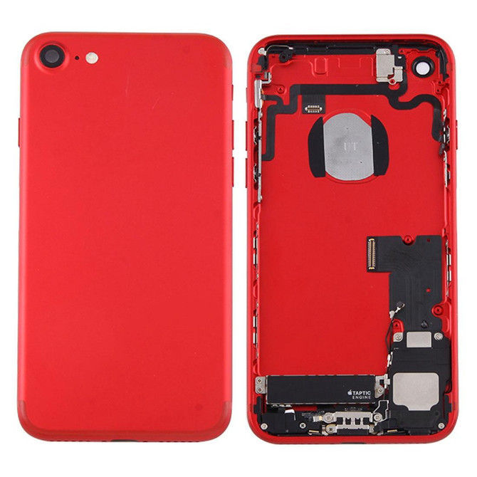 Battery Back Cover Assembly with Card Tray for iPhone 7 (Red)