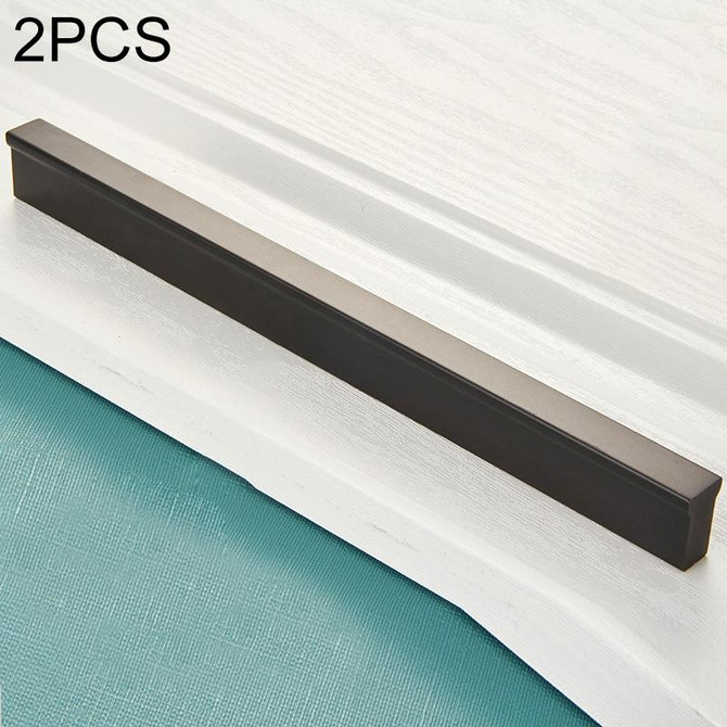 2 PCS 2778-224 Modern Simple Cabinet Door Handle Drawer Wardrobe Handle (Black)