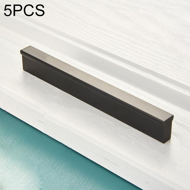 5 PCS 2778-128 Modern Simple Cabinet Door Handle Drawer Wardrobe Handle (Black)