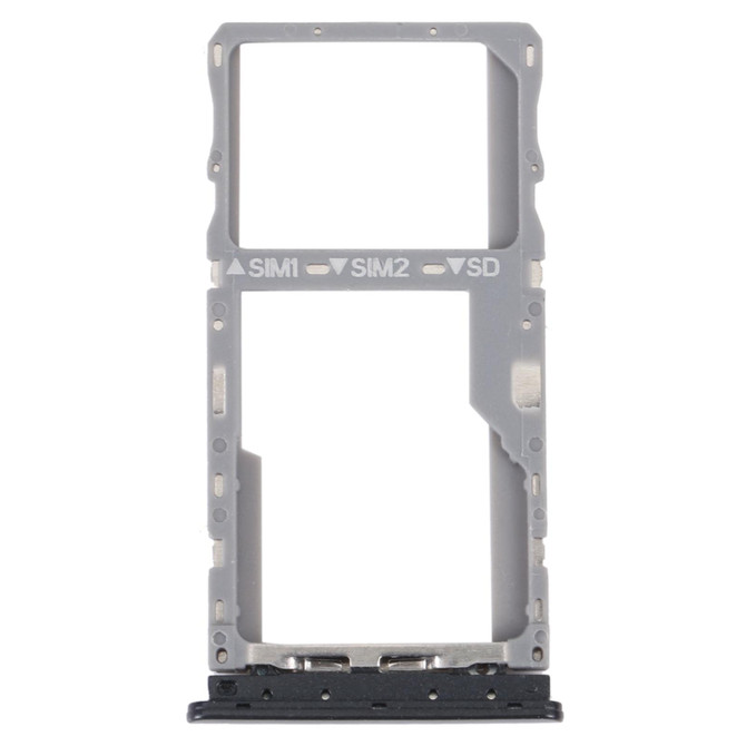 For TCL 20 SE Original SIM Card Tray + SIM / Micro SD Card Tray(Black)