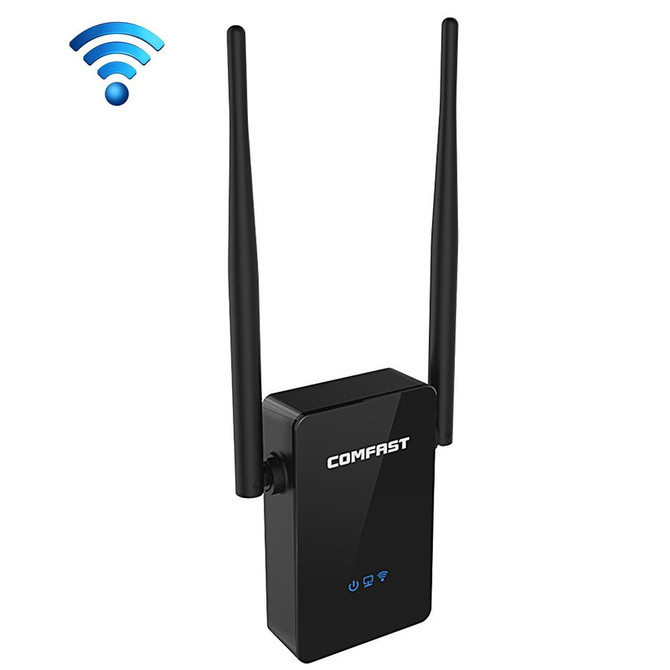 COMFAST CF-WR302S RTL8196E + RTL8192ER Dual Chip WiFi Wireless AP Router 300Mbps Repeater Booster with Dual 5dBi Gain Antenna, Compatible with All Routers with WPS Key