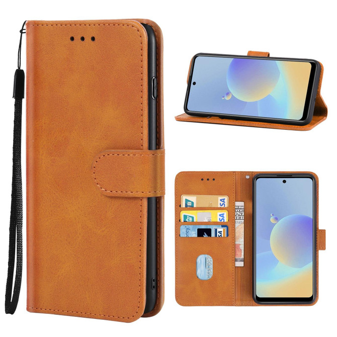 Leather Phone Case For BLU G71+(Brown)