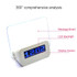 Multifunction LCD Digital Alarm Clock Thermometer + 4-Port USB HUB + Message Board with Blue or Green LCD backlight(White)