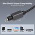 2m Digital Optical Audio Output/Input Cable Compatible With SPDIF5.1/7.1 OD5.0MM(Gray)