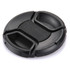 62mm Center Pinch Camera Lens Cap(Black)