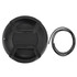 62mm Center Pinch Camera Lens Cap(Black)