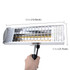 1000W Handheld Heat Light Infrared Dryer Spray Paint Heating Curing Lamp Baking Booth Heater, Cable Length: 2m EU Plug