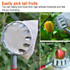 Metal Fruit Picker Convenient Fabric Orchard Gardening Apple Peach High Tree Picking Tools