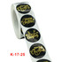 3 PCS Roll Hot Gold Stickers Christmas Stickers Holiday Gift Sealing Stickers, Size: 2.5cm / 1inch