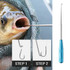 5 PCS Blind Stabbing Device Multifunctional Stainless Steel Fish Mouth Deep Throat Detacher(Metal Blue)