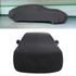 Anti-Dust Anti-UV Heat-insulating Elastic Force Cotton Car Cover for Hatchback Car, Size: 3.9m~4.19m(Black)