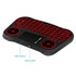 MT08 2.4GHz Mini Wireless Air Mouse QWERTY Keyboard with Colorful Backlight & Touchpad & Multimedia Control for PC, TV(Black)