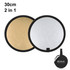 PULUZ 30cm 2 in 1 Silver / Gold Folding Photo Studio Reflector Board