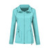 Raincoat Waterproof Clothing Foreign Trade Hooded Windbreaker Jacket Raincoat, Size: XXXL(Water Blue)(Water Blue)