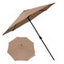 Polyester Parasol Replacement Cloth Round Garden Umbrella Cover, Size: 3m 8 Ribs(Black)