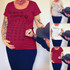 Print Women Maternity Clothing Pregnant Short T shirt Funny Top, Size:XL (Wine Red)