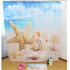 2 PCS Colorful Beach Conch Starfish Shell Polyester Washable Bath Shower Curtains, Size:165X180cm(Drifting Bottle)