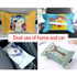 2 PCS Cartoon Cloth Car Seat Back Hanging Storage Tissue Case Box Container Towel Napkin Papers Bag Holder Box Case(Giraffe)