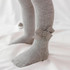 Spring And Autumn Girl Tights Bow Baby Knit Pantyhose Size: L 2-4 Years Old(Light Gray)