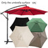 Polyester Parasol Replacement Cloth Round Garden Umbrella Cover, Size: 2m  6 Ribs(Khaki)