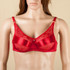 BR-JKN1063 Crossdressing Fake Breast Bra Without Fake Breast, Size: 34/75D(Red)