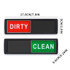 Dishwasher Magnet Clean Dirty Sign Double-Sided Refrigerator Magnet(Silver Black and White Rough Characters)