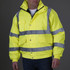 Winter Warm Waterproof Short Multi-pocket Reflective Cotton Jacket, Size: M(Fluorescent Yellow)