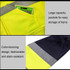 Reflective Hooded Zipper Sweatshirt Outdoor Sports Fleece Reflective Clothing, Size: S(Yellow+Navy Blue)