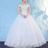 Retro Elegant Off Shoulder LaceThin Court Neat Princess Wedding Dress, Size:XL(White)