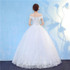 Retro Elegant Off Shoulder LaceThin Court Neat Princess Wedding Dress, Size:XL(White)