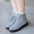 Ladies Cotton Shoes Plus Velvet Snow Boots, Size:36(Gray)