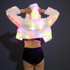 Colorful LED Flashing Casual Coat (Color:White Size:M)