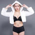 Colorful LED Flashing Casual Coat (Color:White Size:M)