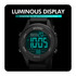 SKMEI 1758 Multifunctional LED Digital Display Luminous Silicone Strap Electronic Watch(Black)