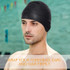 Silicone Ear Protection Waterproof Swimming Cap for Adults with Long Hair(Black)