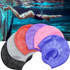 Silicone Ear Protection Waterproof Swimming Cap for Adults with Long Hair(Purple)