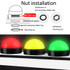 24V Safety Three-Color Warning Light Alarm LED Hemispherical Waterproof Indicator(Style 1)