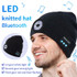 Outdoor Night Running Night Fishing LED Light Illumination Bluetooth 5.0 Knitted Hat (Grey)