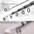 Carbon Telescopic Luya Rod Short Section Fishing Throwing Rod, Length: 3.0m(Curved Handle)