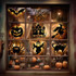 Cobweb 4.5V Halloween Glowing Hanging Lights Party Holiday Decoration