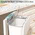 7L Kitchen Hanging Waste Bin With Lid Sliding Cover Under Sink Trash Can(White)