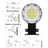 35W LED Outdoor Light Sensing IP65 Waterproof Wall Lamp Garden Courtyard Street Light(Warm White Light)