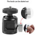 BEXIN HK25 Aluminum Alloy Cold Shoe Tripod Adapter Ball Head (Black)