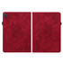 For Nokia T20 Butterfly Flower Embossed Leather Tablet Case(Red)