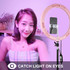 PULUZ 11.8 inch 30cm RGB Dimmable LED Ring Vlogging Selfie Photography Video Lights with Cold Shoe Tripod Ball Head & Phone Clamp (Pink)(UK Plug)