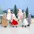 Christmas Wool Plush Doll Ski Girl Decorative Pendant(White)