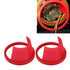2 PCS 6.5 inch Car Auto Loudspeaker Plastic Waterproof Cover with Protective Cushion Pad, Inner Diameter: 14.5cm(Red)