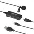 BOYA BY-DM10 UC USB-C / Type-C Plug Broadcast Lavalier Microphone with Windscreen, Cable Length: 6m (Black)