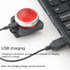 COB Lamp Bead 160LM USB Charging Four-speed Waterproof Bicycle Headlight / Taillight Set,  Red Blue Light Dimming 650MA