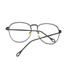 Retro Simple Round Frame Plain Glass Spectacles(Silver White)